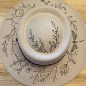 Elegant Floral Embroidered Hat